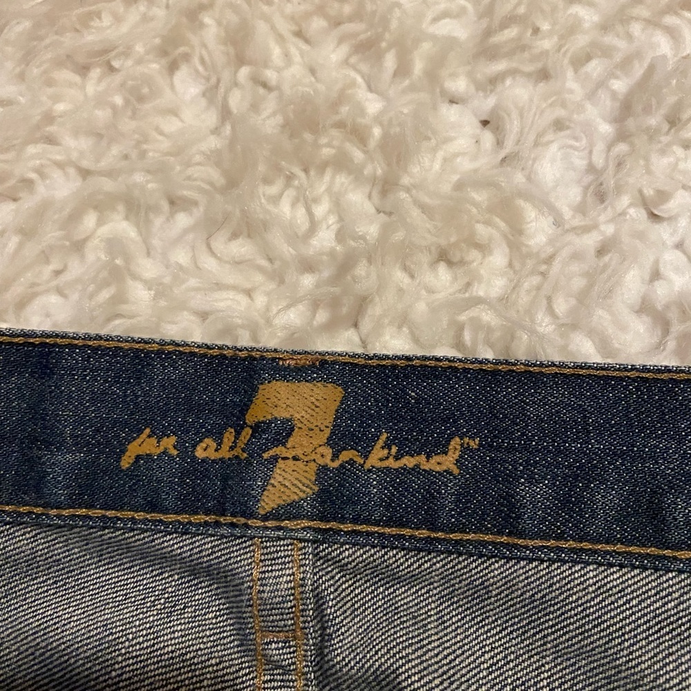 7 For All Mankind Boy Cut Bootcut Denim Jeans Size 27 0303 button fly - Picture 12 of 16